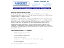 Website Snapshot of Anodex Anodizing, Inc.