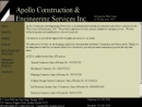 Website Snapshot of APOLLO CONSTRUCTION & ENGINEER