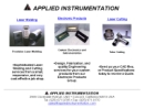 Website Snapshot of Technologies For Applied Instrumentation