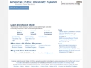 Website Snapshot of AMERICAN PUBLIC UNIVERISTY SYST