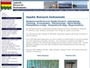 Website Snapshot of Aquatic Research Instruments