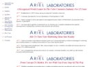 Website Snapshot of Ariel Laboratories L. P.