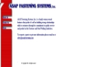 Website Snapshot of A S A P Fastening Systems, Inc.