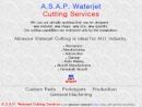 A.S.A.P. WATERJET CUTTING SERVICE
