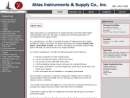 Website Snapshot of Atlas Instruments & Supply, Inc.