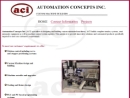 Website Snapshot of AUTOMATION CONCEPTS INC