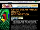 Website Snapshot of Aztec Solar Public Utility Corporation