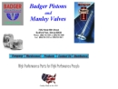 Website Snapshot of Badger Pistons