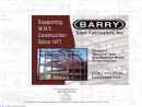 Website Snapshot of Barry Steel Fabrication, Inc.
