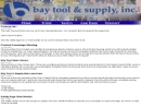 Website Snapshot of BAY TOOL & SUPPLY INC