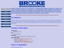 Website Snapshot of Brooke Cutting Tools, U.S.A.