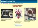 Website Snapshot of BEAR MACHINE INC