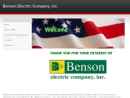 Website Snapshot of Benson Electric Company