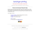 Website Snapshot of Benzinger Printing