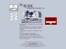 Website Snapshot of Blade Mfg. Co.