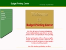 Website Snapshot of Budget Printing Center