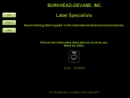 Website Snapshot of Burkhead-DeVane Tape & Label Co.
