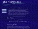 Website Snapshot of C & S Machine