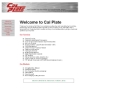 Website Snapshot of Cal Plate