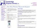 Website Snapshot of CAMBRIDGE POLYMER GROUP, INC.