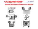Website Snapshot of Carpenter Emergency Lighting