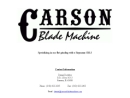 Website Snapshot of Carson Blade Machine