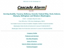 Website Snapshot of CASCADE ALARM & SIGNAL, LLC