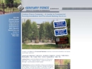 Website Snapshot of Century Fence Co.