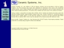 Website Snapshot of Ceramic Systems, Inc.