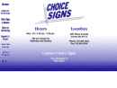 Website Snapshot of Choice Signs