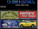 Website Snapshot of C J's Signs