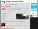Website Snapshot of Classic Sheet Metal, Inc.