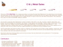 Website Snapshot of C&L METAL SALES