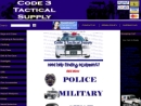 Website Snapshot of Code 3 Tactical Supply owned by Know Gangs