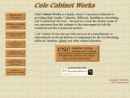 Website Snapshot of Cole Cabinet Works