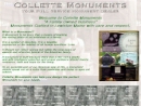 Website Snapshot of Collette's Monuments Co.