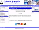 Website Snapshot of Colonial Scientific