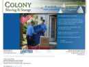 Website Snapshot of COLONY MOVING & STORAGE INC