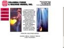 Website Snapshot of Columbia Forge & Machine Works