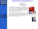 Website Snapshot of SDS Non-Destructive Testing Equipment, Inc.