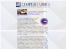 Website Snapshot of Cooper Fabrics