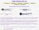 Website Snapshot of Cord Specialties Co.