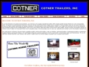 Website Snapshot of Cotner Trailers