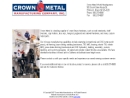 Website Snapshot of Crown Metal Mfg. Co.