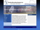 Website Snapshot of CAROLINA RECORDING SYSTEMS, INC.