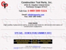 Website Snapshot of Construction Tool Parts Inc