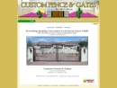 Website Snapshot of Custom Fence & Gates