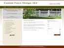 Website Snapshot of CUSTOM FENCE DESIGN, LLC