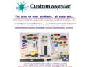 Website Snapshot of Custom Imprint