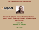Website Snapshot of Kepner Handcrafted Reproductions, Dan
